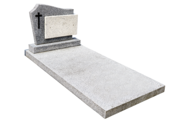 single grave stone cut out (Clipping path)