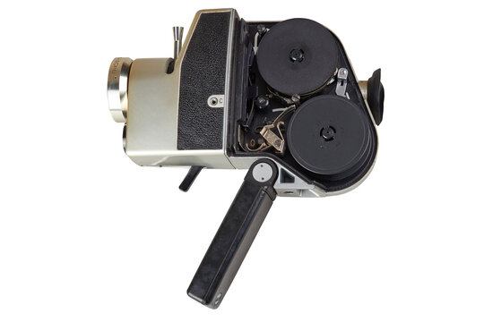 Vintage Camera super 8 isolated on white