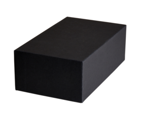 Studio shot of a Small black box isolated on white with clipping path