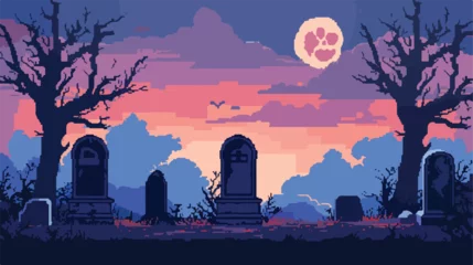 Poster Pixel tombstone for games and applications.  © Megan