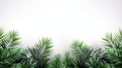 Design element for presentation layout on white background with shadow. Palm leave closeup realistic