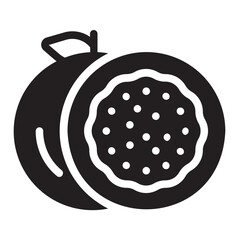 passion fruit glyph icon