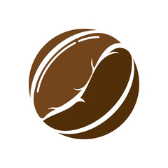 Coffee bean icon vector