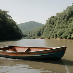 canoe on the lake