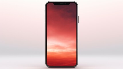 Vibrant Red and Orange Background With Iphone