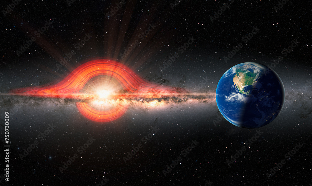 Poster The big explosion that occurred in the black hole at the center of the Milky Way galaxy  