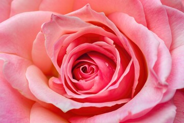 Macro shot of a pink rose in full frame, showcasing its floral beauty