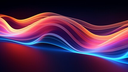 abstract background with wavy glowing neon lines colorful wallpaper
