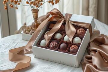 Luxury set of handmade chocolates