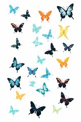 Swarm of Butterflies in Flight