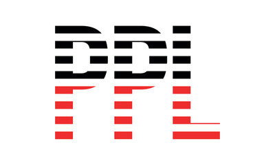 PPL three initial letter iconic line negative space minimal logo design vector template. monogram, abstract, wordmark, business, typography, minimalist, brand, company, flat, modern, unique, simple