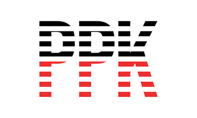 PPK three initial letter iconic line negative space minimal logo design vector template. monogram, abstract, wordmark, business, typography, minimalist, brand, company, flat, modern, unique, simple