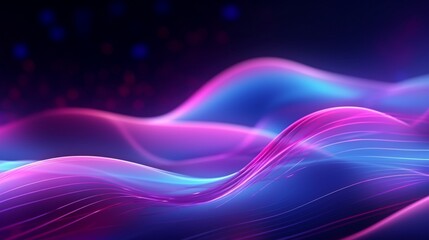 abstract background with pink blue glowing neon lines and bokeh lights Data transfer concept Digital wallpaper