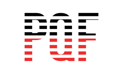 PQF three initial letter iconic line negative space minimal logo design vector template. monogram, abstract, wordmark, business, typography, minimalist, brand, company, flat, modern, unique, simple