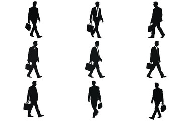 Business Man Walking, man walking with a briefcase