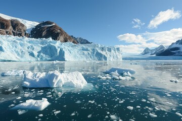 climate change on polar regions, melting ice caps and glaciers, emphasizing the urgency of global action