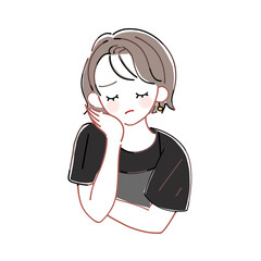 悩んでいる女の子