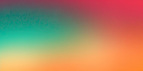 Orange teal green pink abstract grainy gradient background noise texture effect summer poster design
