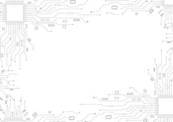 Abstract Technology Circuit board background. Grey white Abstract technology background. Digital technology with plexus background and space for your text	

