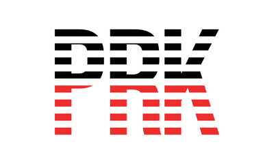 PRK three initial letter iconic line negative space minimal logo design vector template. monogram, abstract, wordmark, business, typography, minimalist, brand, company, flat, modern, unique, simple