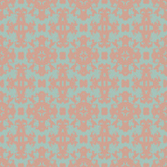 Blue and white watercolor ornament painted with watercolor on paper.