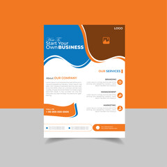 Corporate business flyer template design