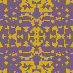 Blue and white watercolor ornament painted with watercolor on paper.