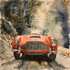 Illustration car Coloring page vector line art for book and drawing