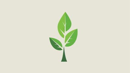 Tree leaf vector logo design ecofriendly concept 