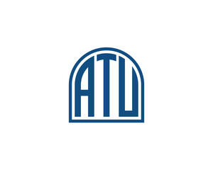 ATU logo design vector template