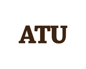 ATU logo design vector template