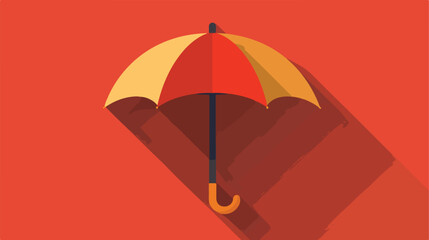 Umbrella icon flat. Flat vector