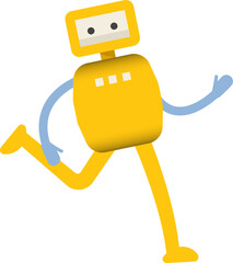 Robot Character Running
