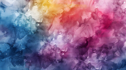 Abstract colorful watercolor for background. Digital art painting