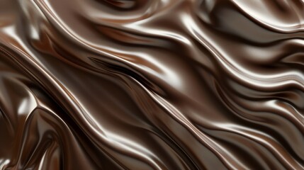 Melted chocolate background. Brown liquid swirls. chocolate wrapper texture, dark chocolate wallpaper 
