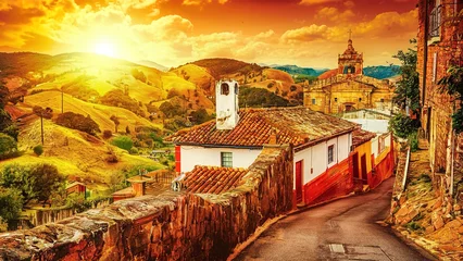 Foto op Plexiglas scenic view spanish landscape hills © Lucian