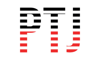 PTJ three initial letter iconic line negative space minimal logo design vector template. monogram, abstract, wordmark, business, typography, minimalist, brand, company, flat, modern, unique, simple