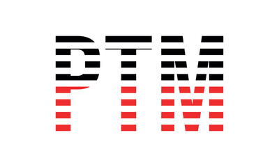 PTM three initial letter iconic line negative space minimal logo design vector template. monogram, abstract, wordmark, business, typography, minimalist, brand, company, flat, modern, unique, simple