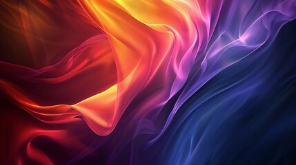Multicolored abstract background, something similar to a fabric that unfolds in the wind, with colors of ora, modern background that can be used as a desktop background, abstract background with waves