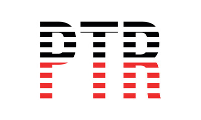 PTR three initial letter iconic line negative space minimal logo design vector template. monogram, abstract, wordmark, business, typography, minimalist, brand, company, flat, modern, unique, simple