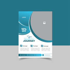 Simple travel flyer design. marketing, business proposal, promotion, advertise, publication, cover page.

