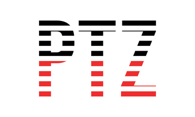 PTZ three initial letter iconic line negative space minimal logo design vector template. monogram, abstract, wordmark, business, typography, minimalist, brand, company, flat, modern, unique, simple