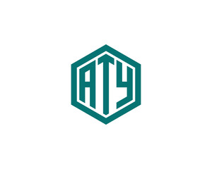 ATY logo design vector template