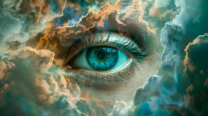 Surreal artwork depicts eyes a world, Earth, and a human's gaze wallpaper photography.
