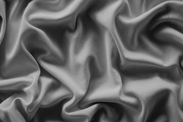 Obraz premium Grey Satin Silk Fabric Texture with Smooth Luxury Wave Design