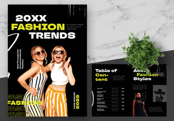 Black and Green Fashion Catalog