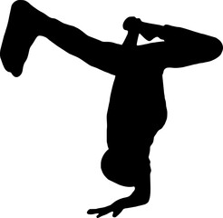 Male Dancer Black Vector silhouette 