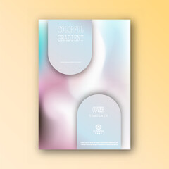Backgrounds with a colorful gradient. Layout for the cover, brochure, catalog and creative design idea