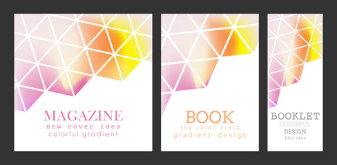 The cover is with a gradient. Colorful blur, the idea of a banner, brochure, catalog or booklet. A template for creative design