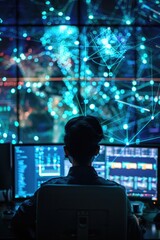 Global Quantum Communication Web: Encrypted Data Flow Monitored by Technicians for Space Operations
